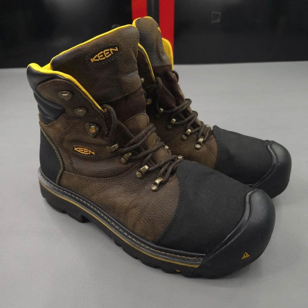 Keen Utility Boots Mens Size 14D Brown Leather Milwaukee Work Boot Safety Toe